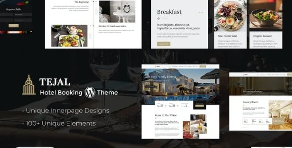 Tejal – Resort, Hotel Booking WordPress Theme