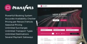 Transfers  – Transport and Car Hire WordPress Theme