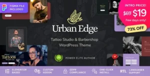 Urban Edge – Barbershop & Tattoo Studio WordPress Theme