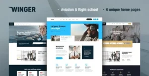 Winger  Aviation & Flight School WordPress Theme