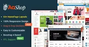 AaShop – Responsive & Multipurpose Sectioned Bootstrap 4 Shopify Theme