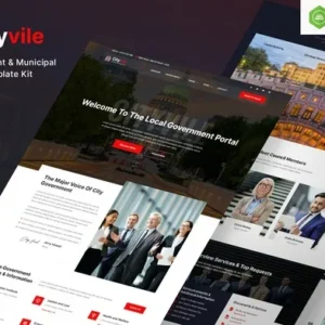 Cityvile – City Government & Municipal Elementor Template Kit