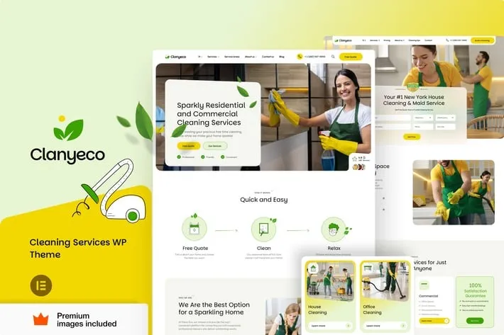 ClanyEco - Cleaning Services WordPress Theme