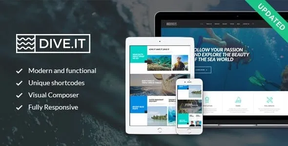 DiveIt – Scuba Diving School, Sea Adventure & Travel WordPress Theme