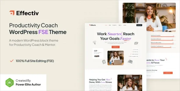 Effectiv - Productivity Coach & Mentor FSE WordPress Theme