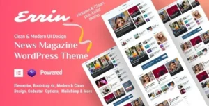 Errin – Personal Blog WordPress Theme
