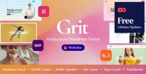 Grit  – Coaching & Online Courses Multiskin WordPress Theme