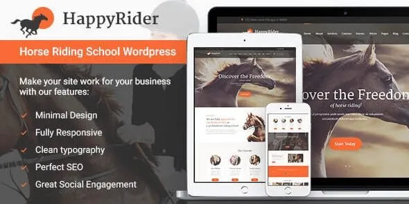 Happy Rider - Horse School & Equestrian Center WordPress Theme