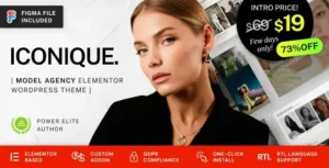 Iconique  Fashion Model Agency WordPress Theme