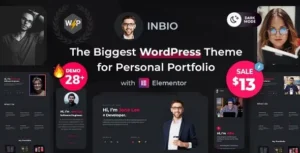 InBio  – Personal Portfolio/CV WordPress Theme