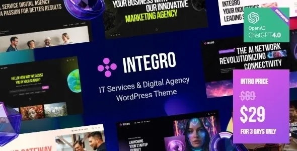 Integro - IT Services & Digital Agency WordPress Theme