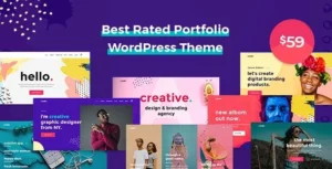 Leedo  – Modern, Colorful & Creative Portfolio WordPress Theme