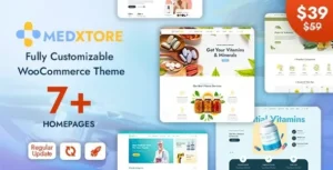 MedXtore  – Pharmacy, Medical & Beauty Elementor WooCommerce Theme