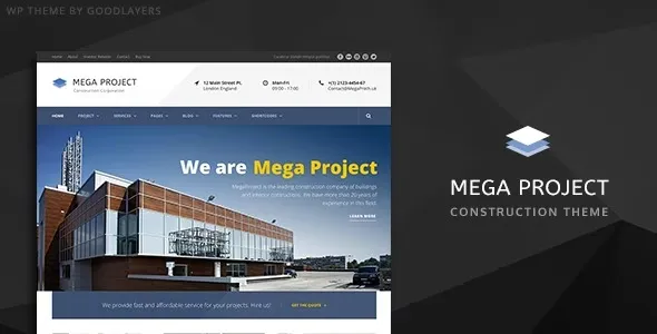 Mega Project - Construction WordPress Theme