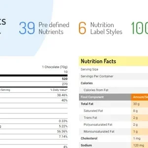 Nutrition Facts Label Creator (Gutenberg Block)