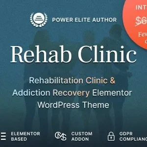 Rehab Clinic - Addiction Recovery Center WordPress Theme