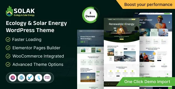 Solak - Ecology & Solar Energy WordPress Theme