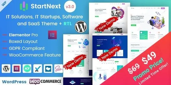 StartNext - IT Startups and Digital Services WordPress Theme