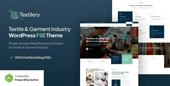 Textilery – Textile & Garment Industry FSE WordPress Theme