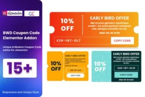 BWD Elementor Coupon Code WordPress Plugin
