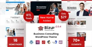 Bizup  – Business Consulting WordPress Theme
