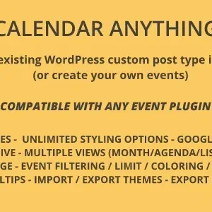 Calendar Anything – Show any existing WordPress custom post type in a calendar