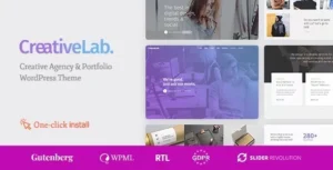 Creative Lab  – Studio Portfolio & Design Agency WordPress Theme