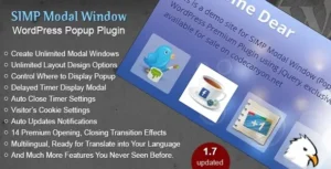Simp Modal Window  – WordPress Plugin