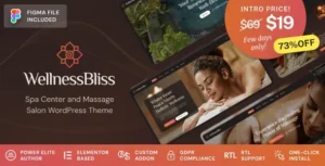 Wellness Bliss  – Massage Salon & Spa WordPress Theme