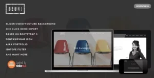Beuh  – Responsive One Page Portfolio Them