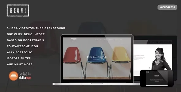 Beuh - Responsive One Page Portfolio Them