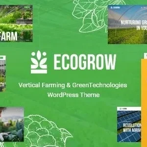 EcoGrow– Vertical Farming & Green Technologies WordPress Theme + AI