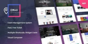 Event EM4U – Multiple Event Booking Conference Ticket, QR Code Calendar WordPress Theme