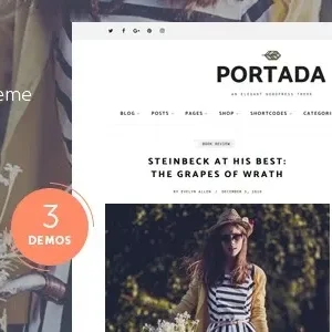 Portada- Elegant Blog Blogging Wordpress Theme