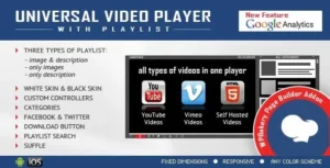 Universal Video Player for WPBakery Page Builder  – Visual Composer Addon