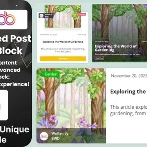 BWD Advanced Blog Post Block Plugin For Gutenbe