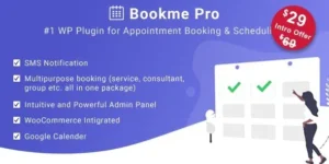 Bookme Pro  – WordPress Appointment Booking and Scheduling Software