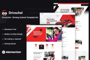 Drivschol – Driving School Elementor Template Kit