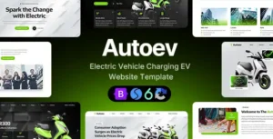 Autoev Electric Vehicle Charging Website Template