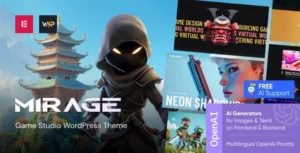 Mirage  – Game Studio WordPress Theme