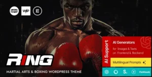 Ring  – Martial Arts & Boxing WordPress Theme