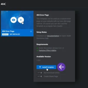 Slider Revolution 404 Page Add-On
