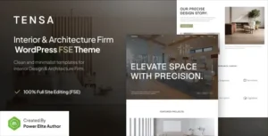 Tensa  – Interior Design & Architecture Firm FSE WordPress Theme