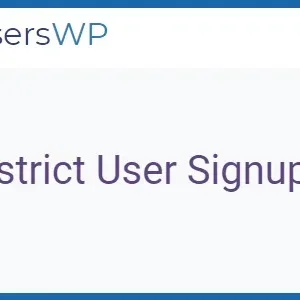 UsersWP Restrict User Signups