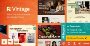 Vintage  – Retro Flat Multi-Purpose WordPress Theme