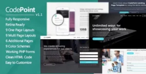 CodePoint  – Multi-Purpose Landing Page WordPress Theme