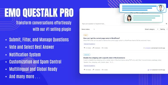 EMO Questalk Pro – Your Ultimate Question & Answer WordPress Plugin