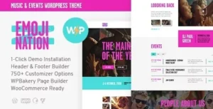 EmojiNation  – Night Club & Concert Event WordPress Theme