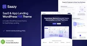 Saazy – SaaS & App Landing Page FSE WordPress Theme