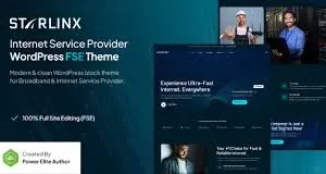 Starlinx – Broadband & Internet Service Provider FSE WordPress Theme